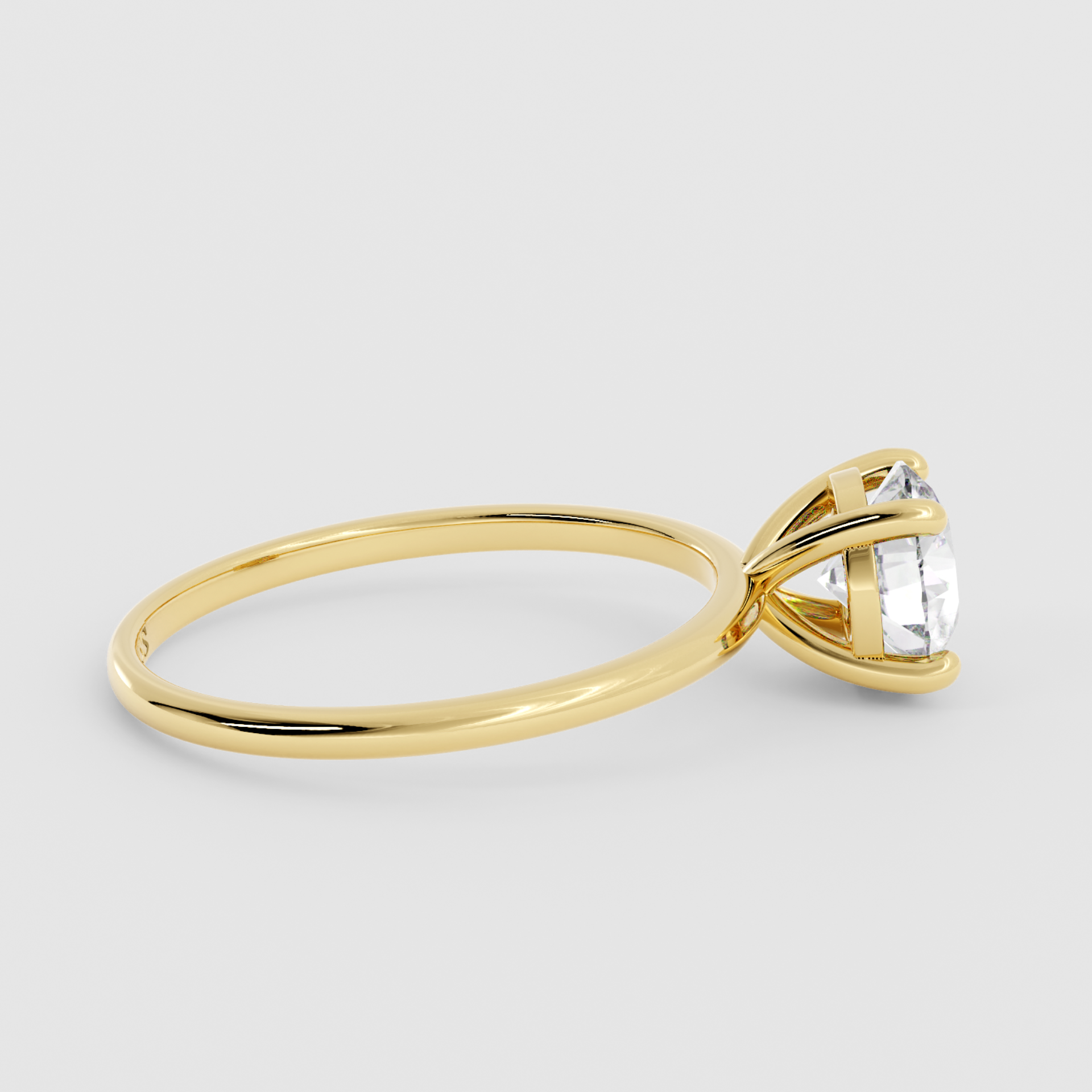 Classic 1.5mm Round Solitaire Ring – 1 CT
