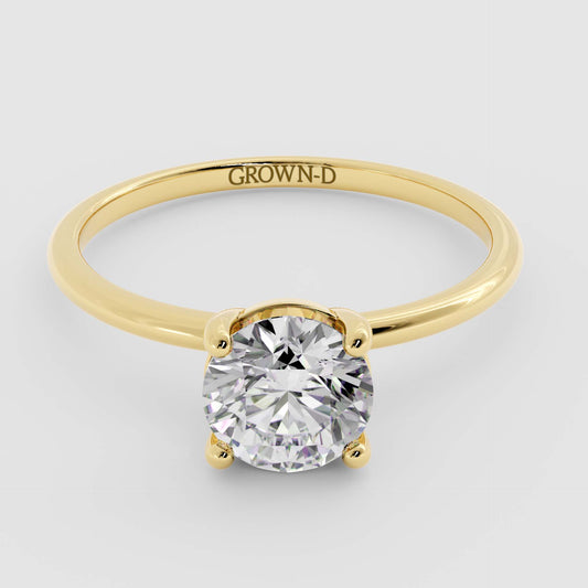 Classic 1.5mm Round Solitaire Ring – 1 CT
