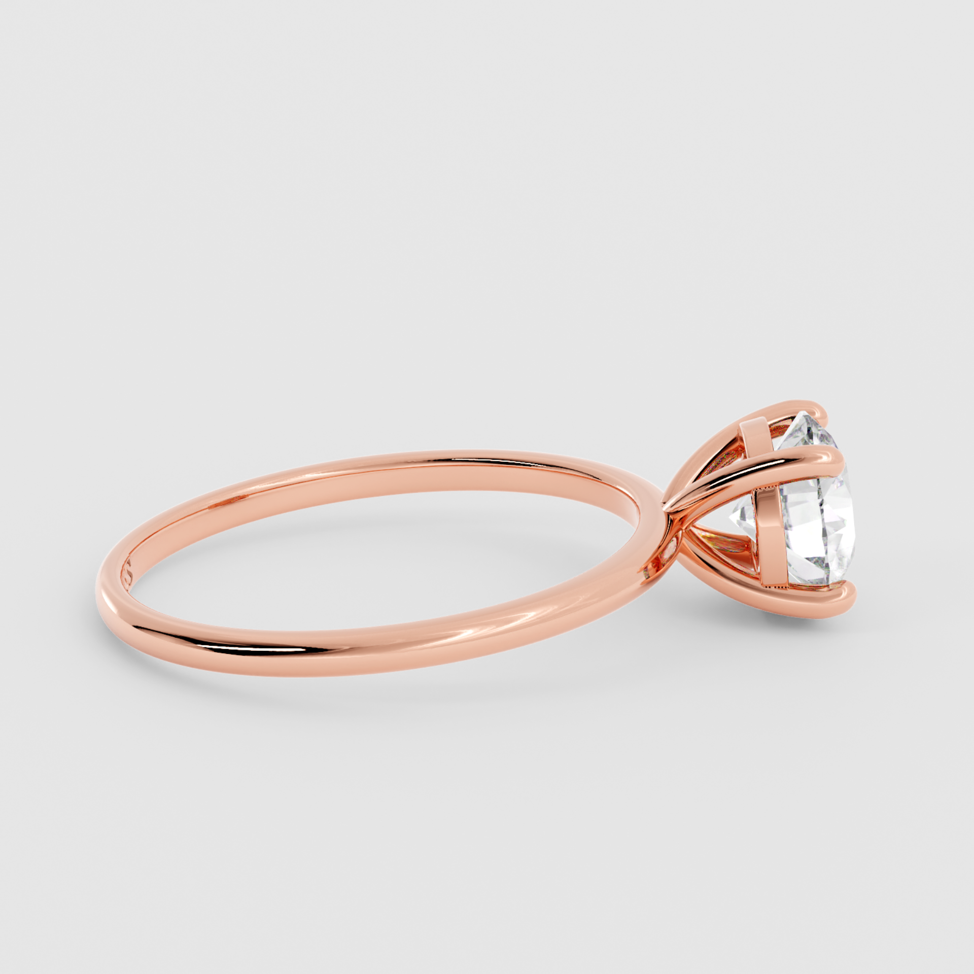 Classic 1.5mm Round Solitaire Ring – 1 CT