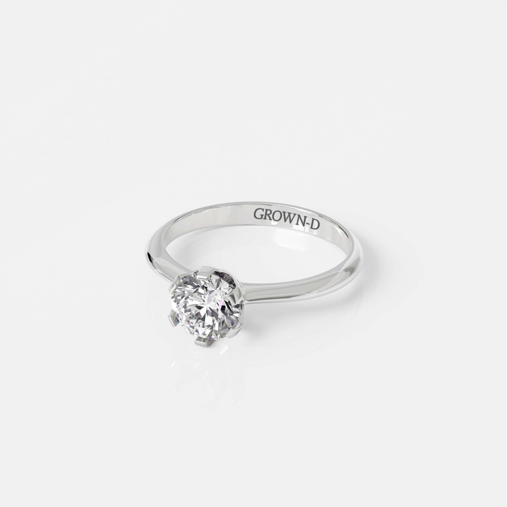 Round Solitaire With Pavé Band – 1.5 CT
