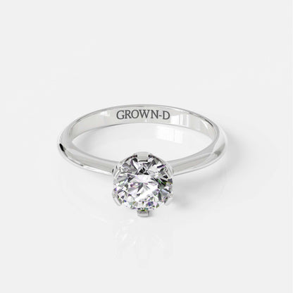 Round Solitaire With Pavé Band – 1.5 CT