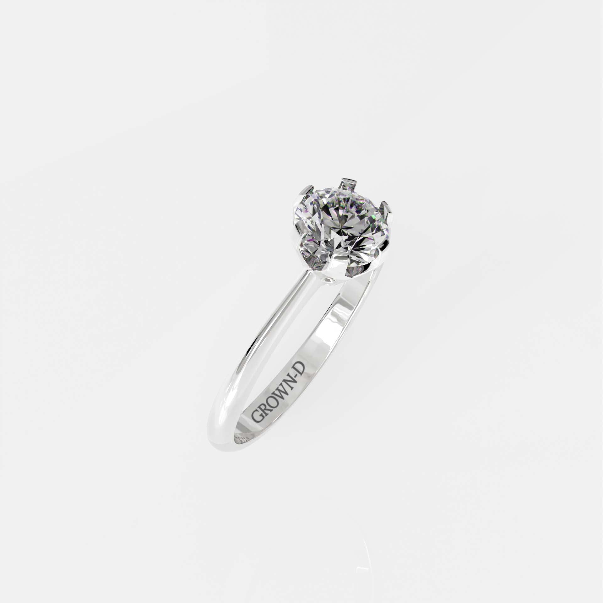 Round Solitaire With Pavé Band – 1.5 CT
