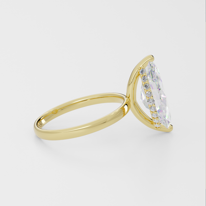 Marquise Solitaire With Diamond Halo – 1 CT