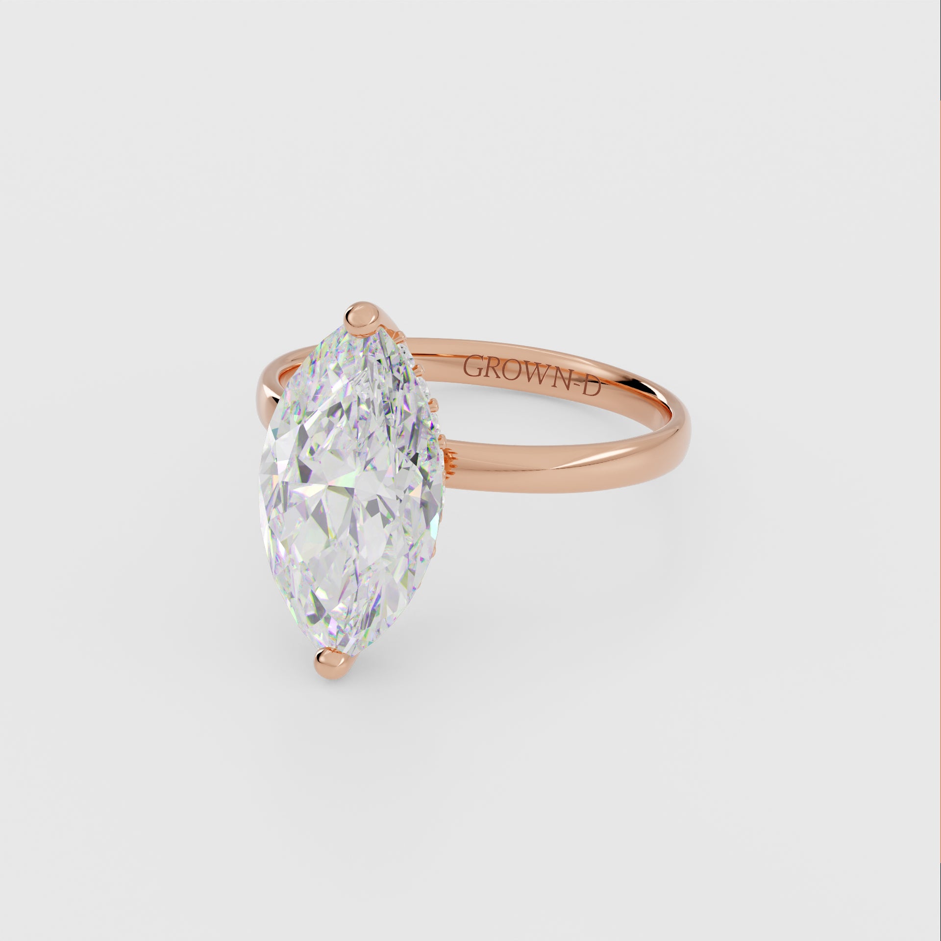 Marquise Solitaire With Diamond Halo – 1 CT