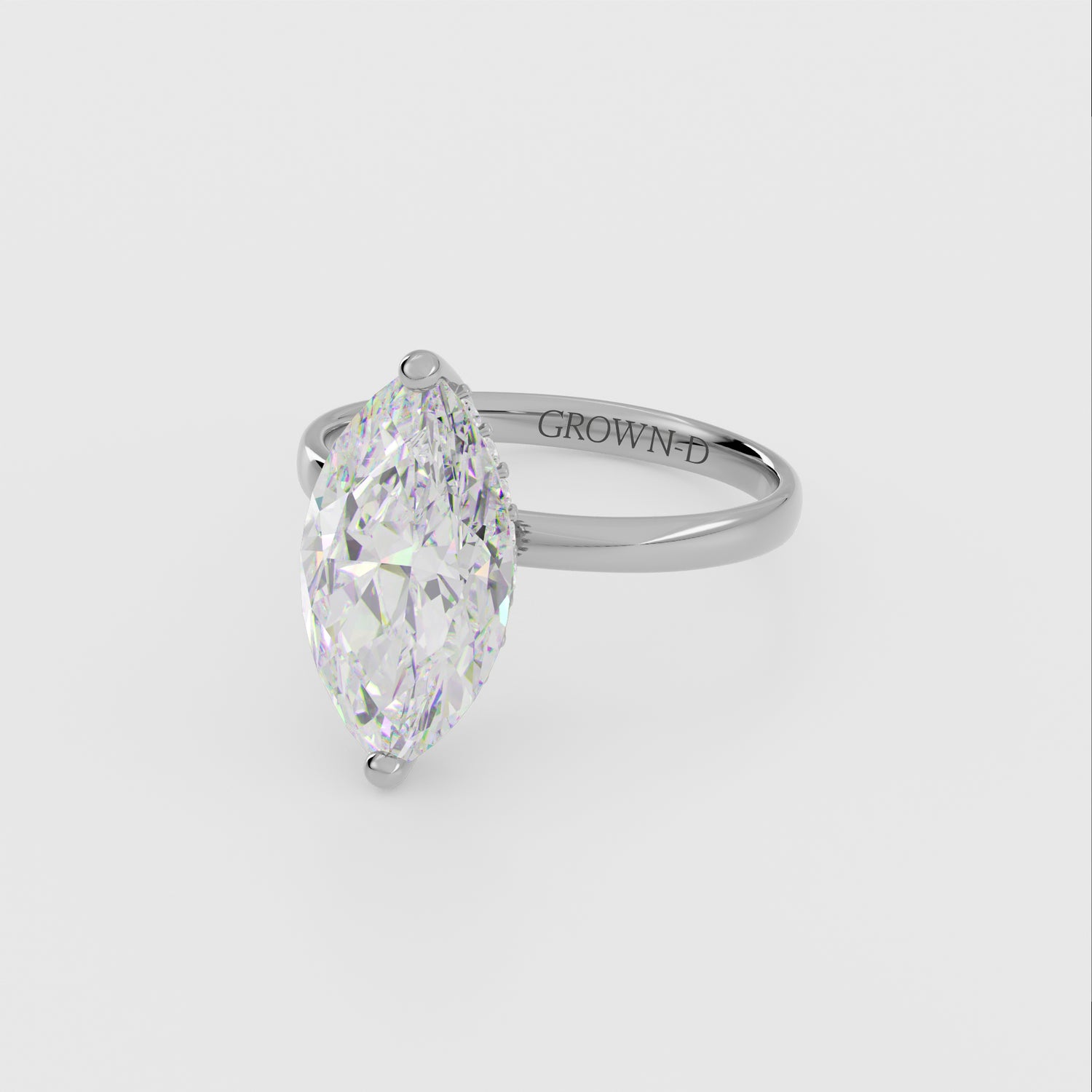 Marquise Solitaire With Diamond Halo – 1 CT