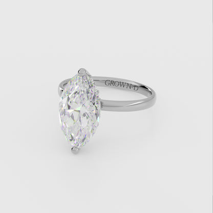Marquise Solitaire With Diamond Halo – 1 CT