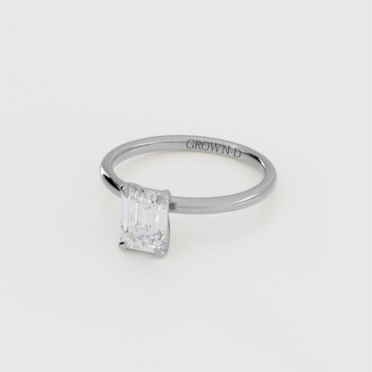 Emerald Cut Solitaire With Classic Band – 1 CT