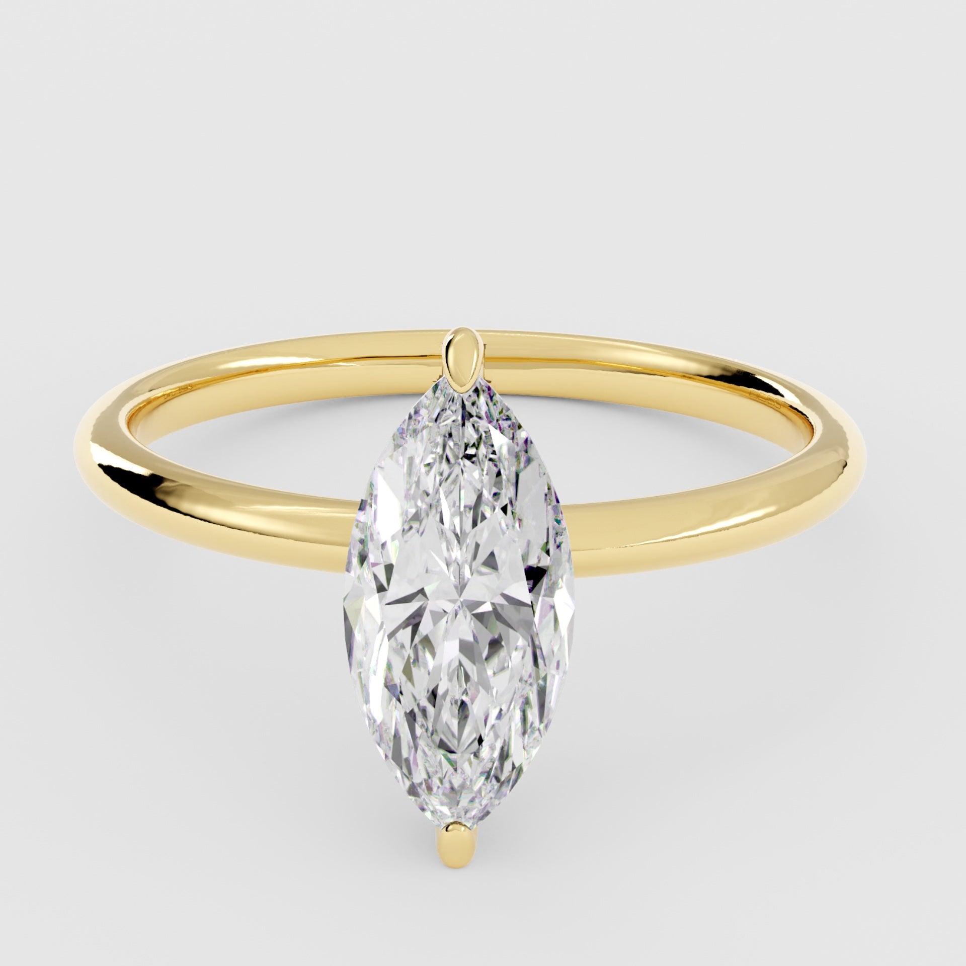 Marquise Solitaire With Pavé Band – 2.5 CT