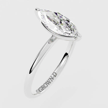 Marquise Solitaire With Pavé Band – 2.5 CT