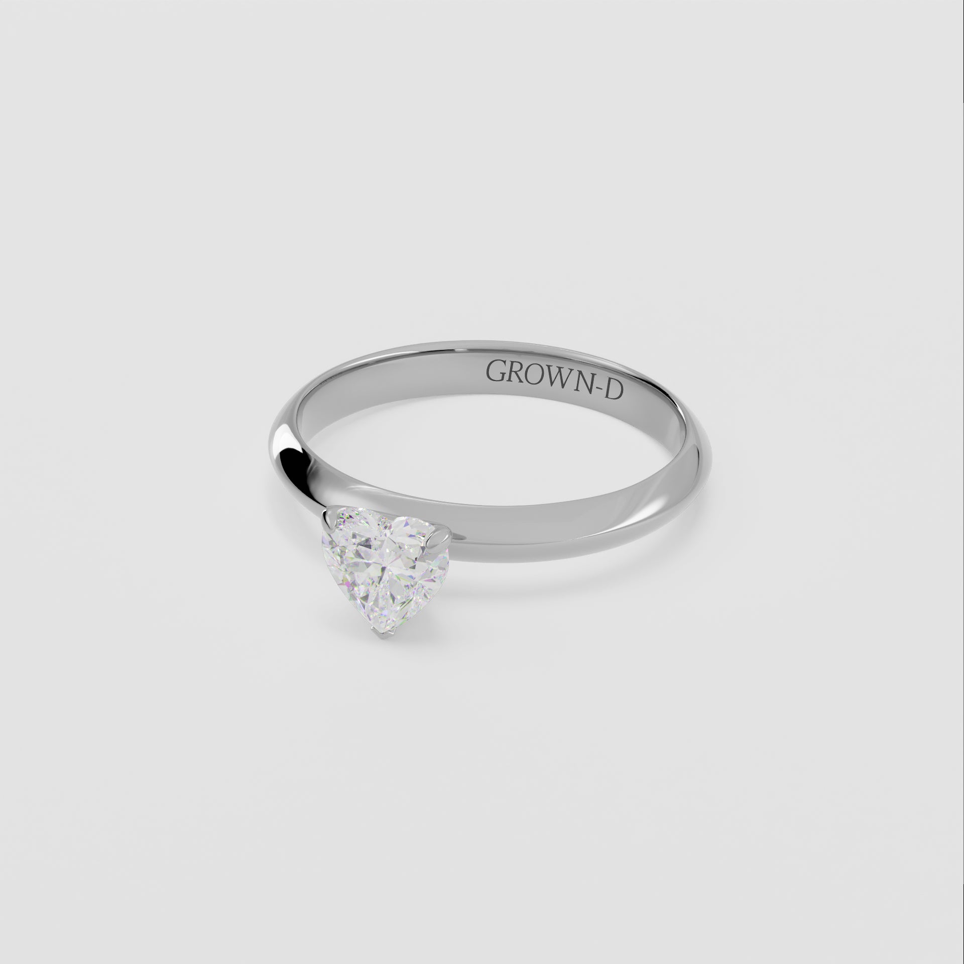 Heart Solitaire With Classic Setting – 1 CT