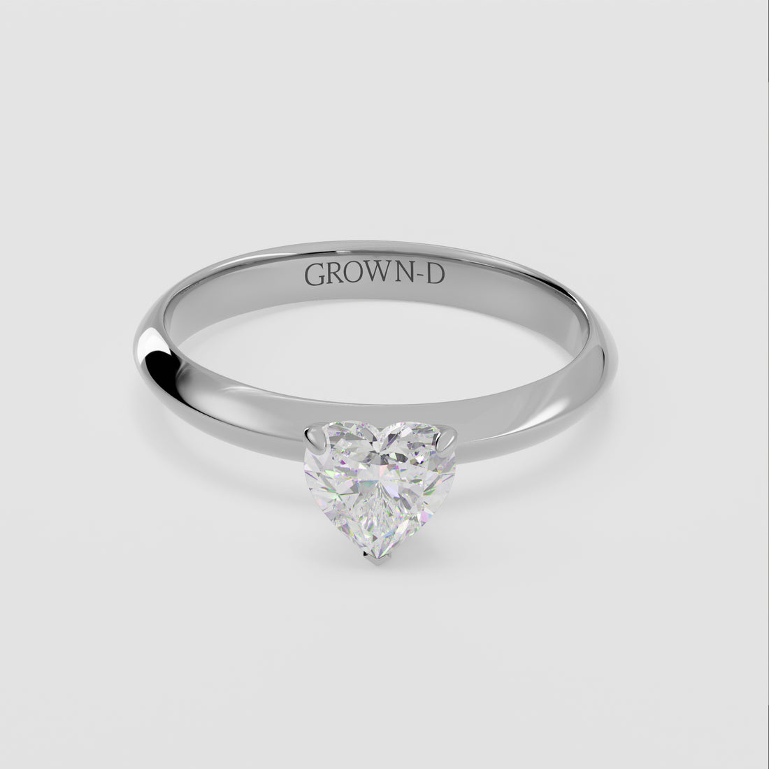 Heart Solitaire With Classic Setting – 1 CT