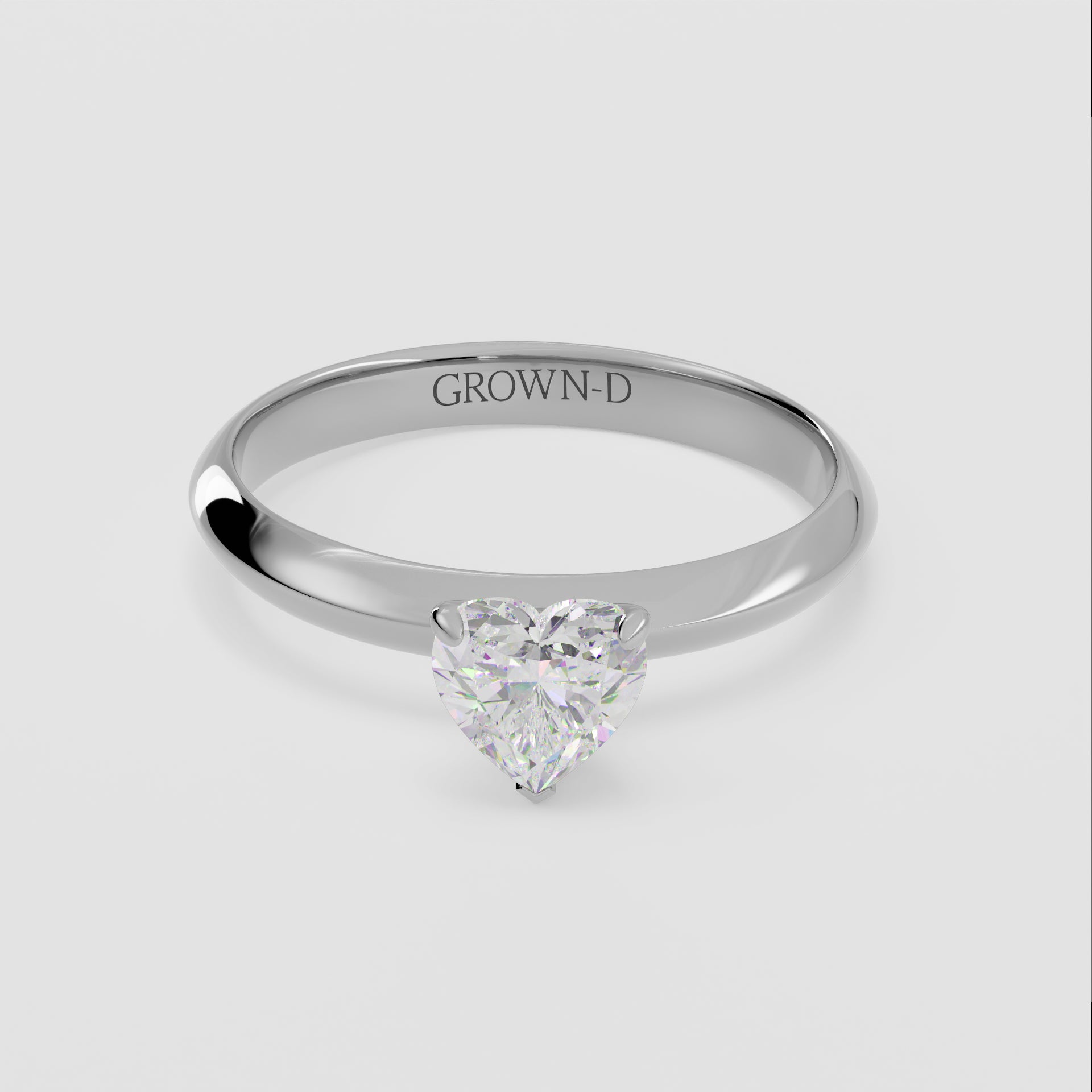 Heart Solitaire With Classic Setting – 1 CT