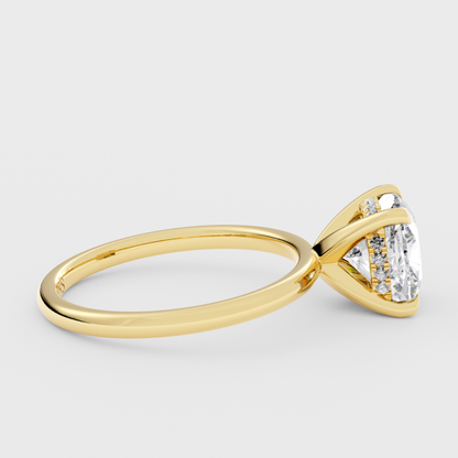 Cushion Solitaire With Pavé Band – 2.5 CT
