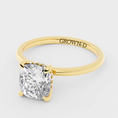 Cushion Solitaire With Pavé Band – 2.5 CT