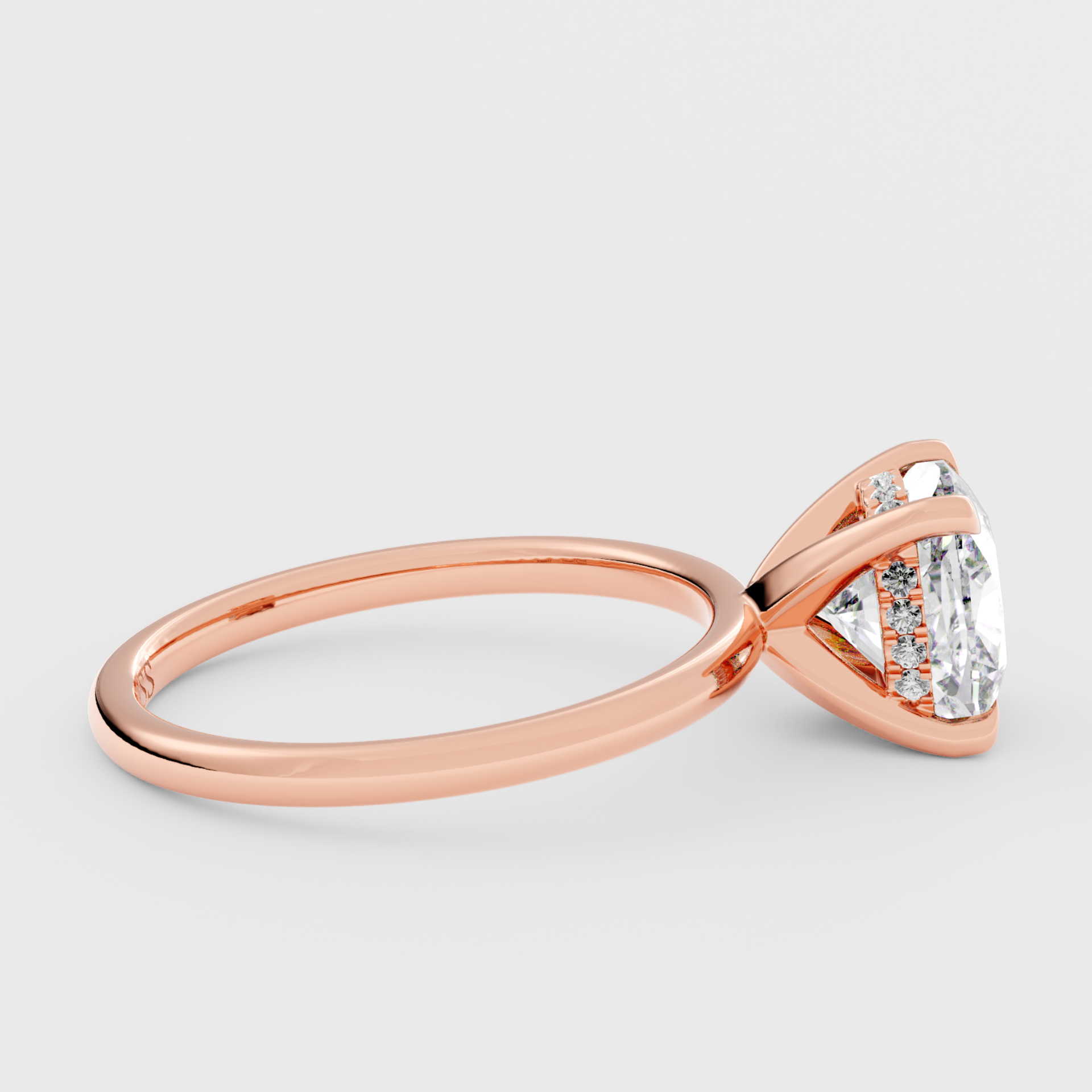 Cushion Solitaire With Pavé Band – 2.5 CT