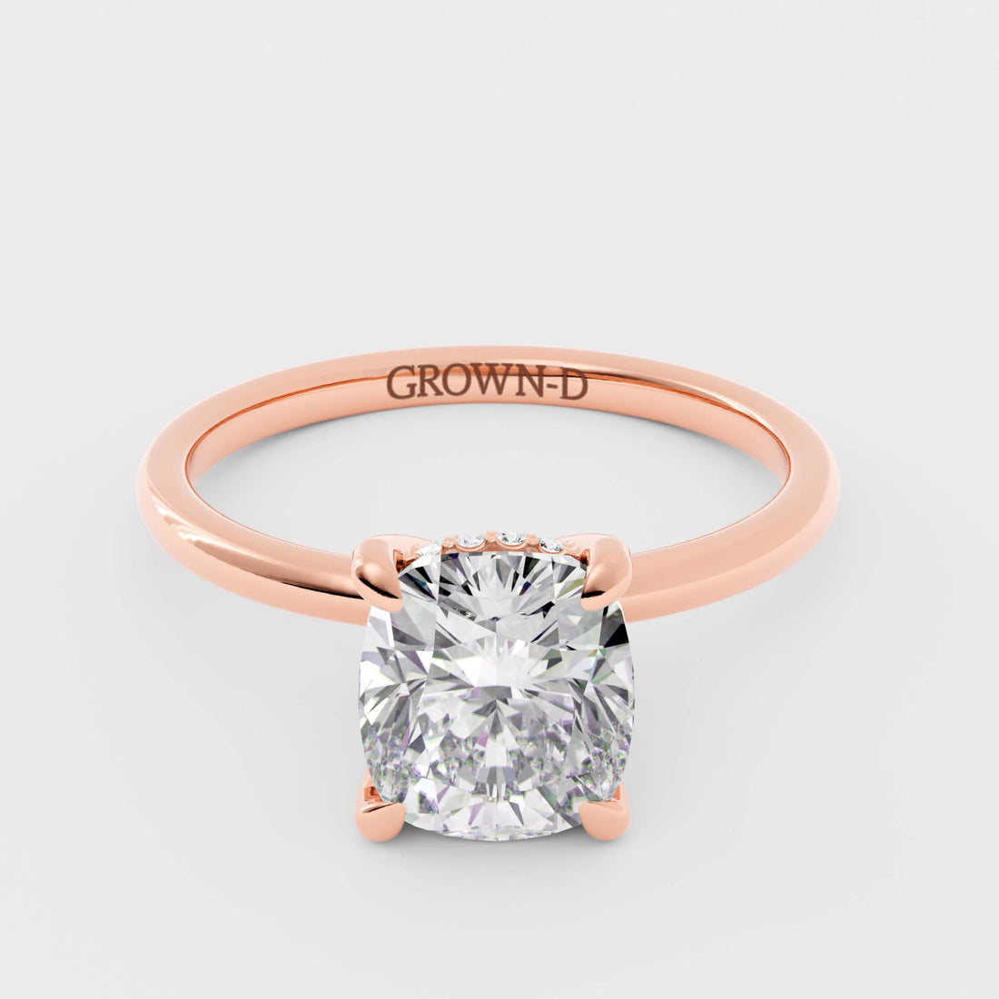 Cushion Solitaire With Pavé Band – 2.5 CT