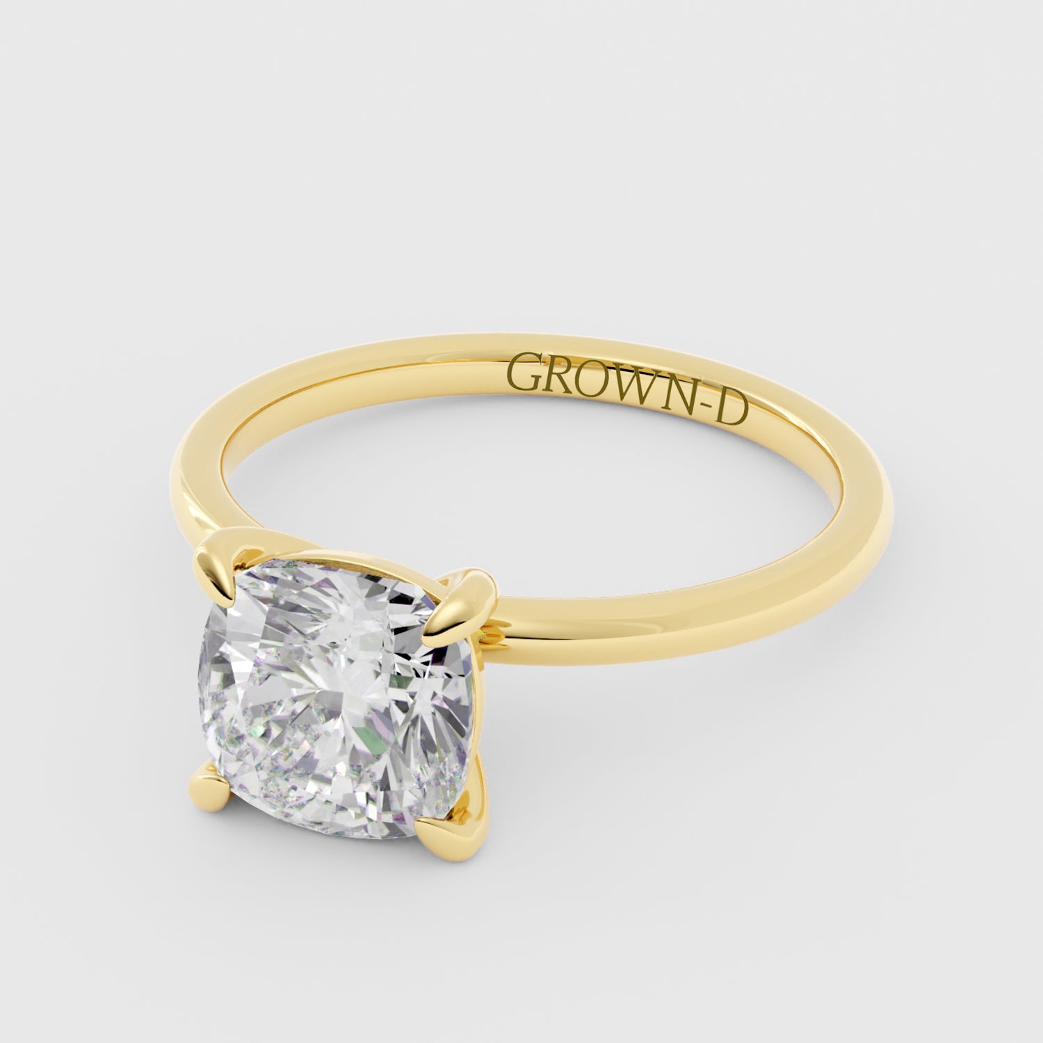 Cushion Solitaire With Classic Setting – 3 CT