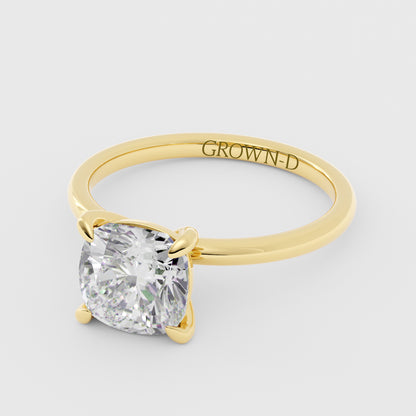 Cushion Solitaire With Classic Setting – 3 CT