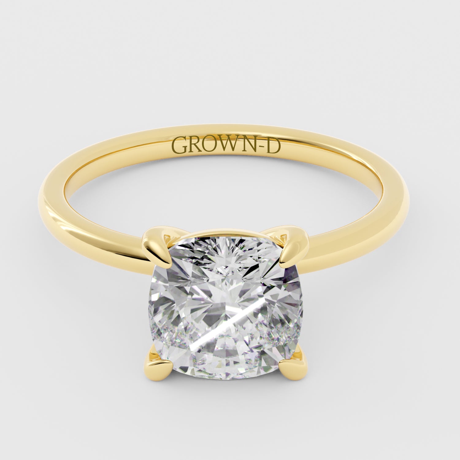 Cushion Solitaire With Classic Setting – 3 CT