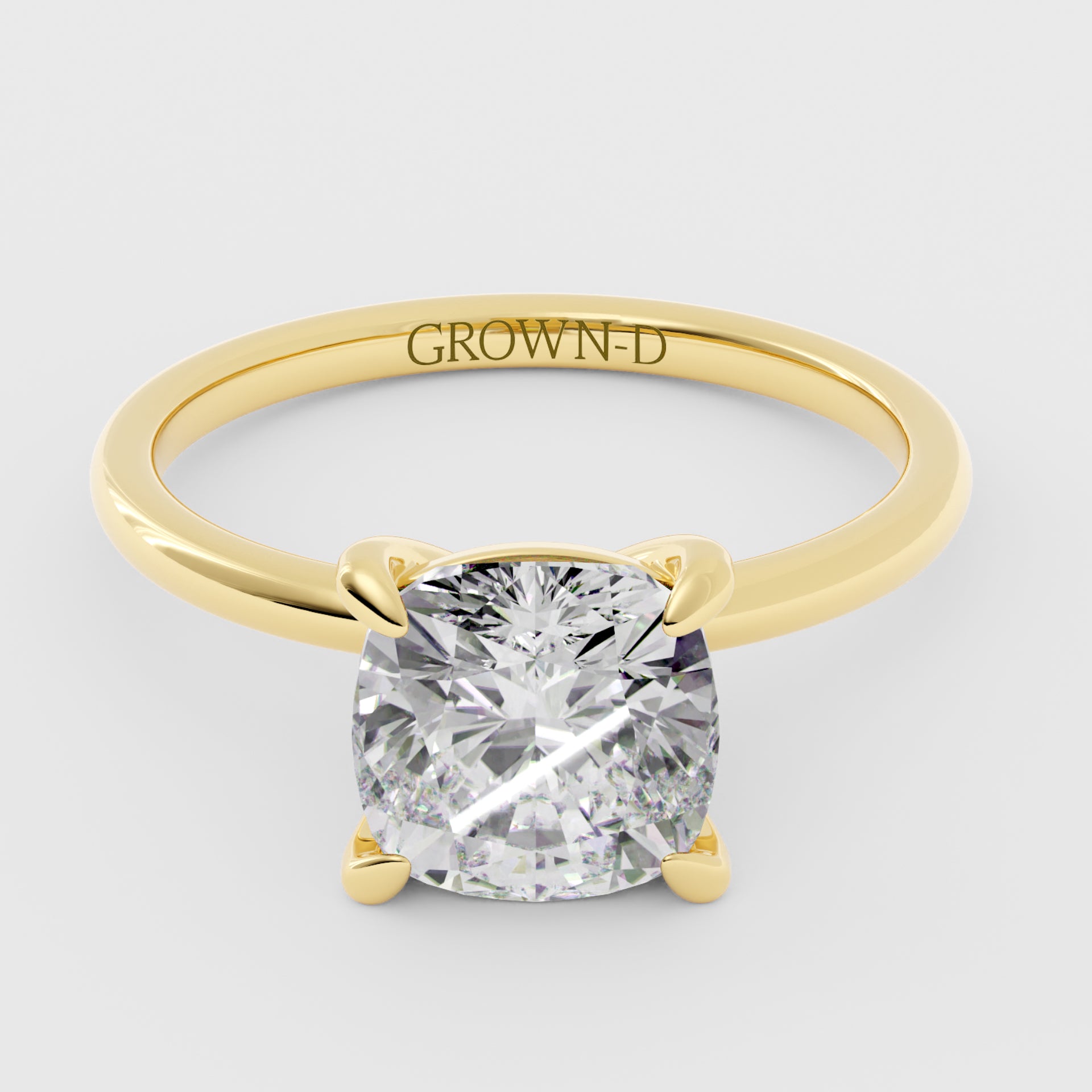 Cushion Solitaire With Classic Setting – 3 CT