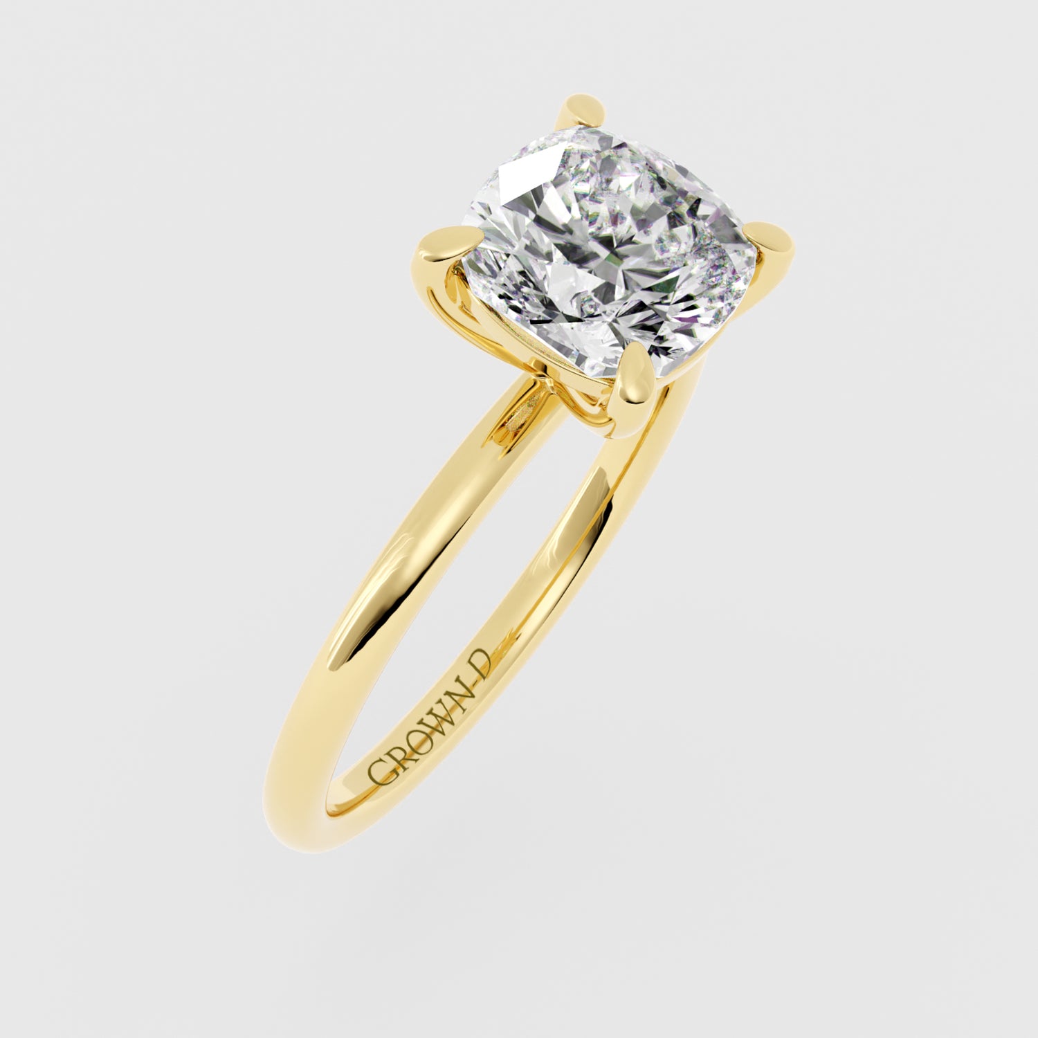 Cushion Solitaire With Classic Setting – 3 CT