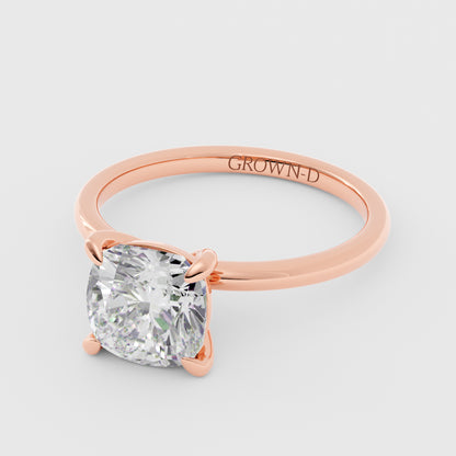 Cushion Solitaire With Classic Setting – 3 CT