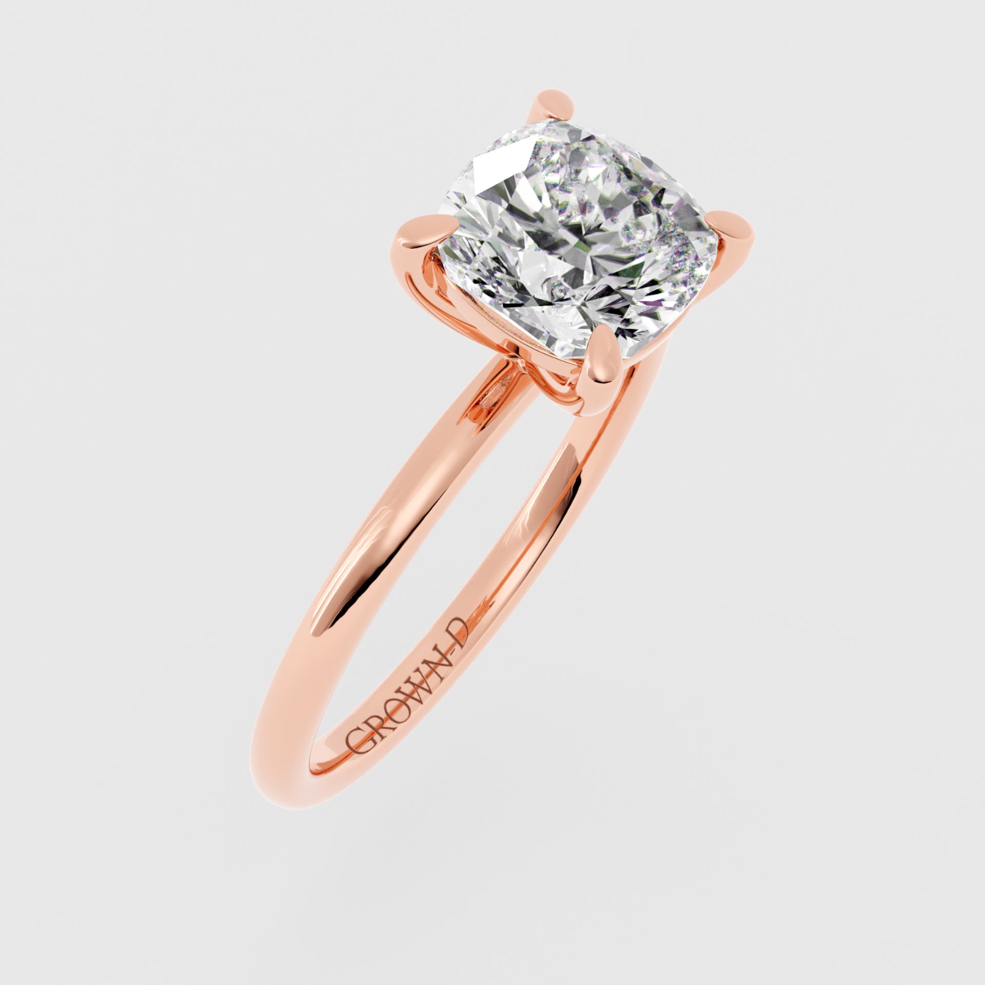 Cushion Solitaire With Classic Setting – 3 CT