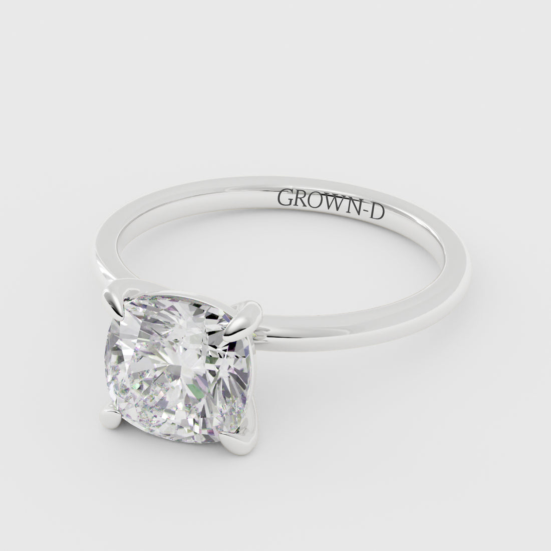 Cushion Solitaire With Classic Setting – 3 CT