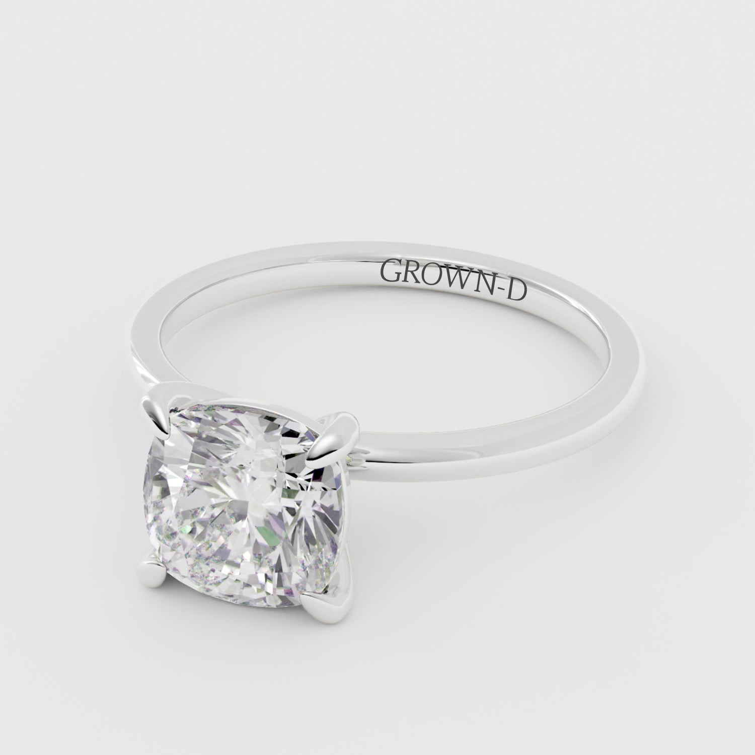 Cushion Solitaire With Classic Setting – 3 CT