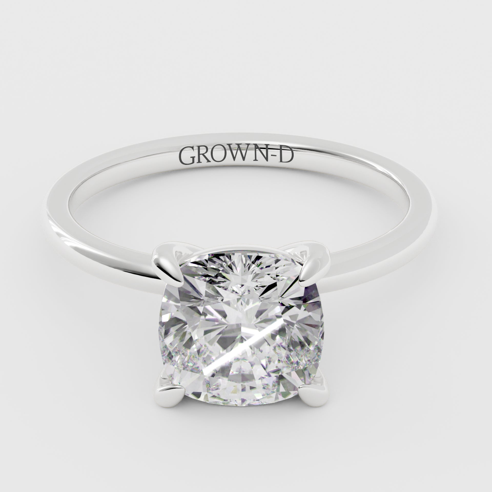 Cushion Solitaire With Classic Setting – 3 CT