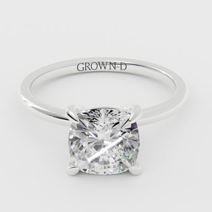 Cushion Solitaire With Classic Setting – 3 CT
