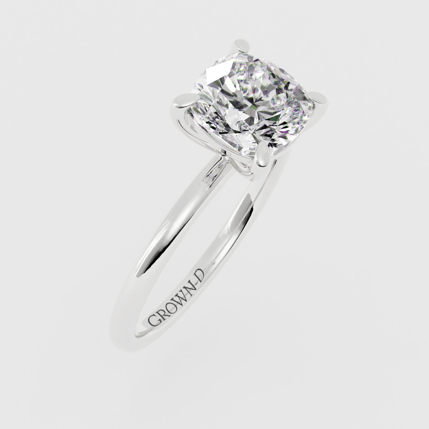 Cushion Solitaire With Classic Setting – 3 CT