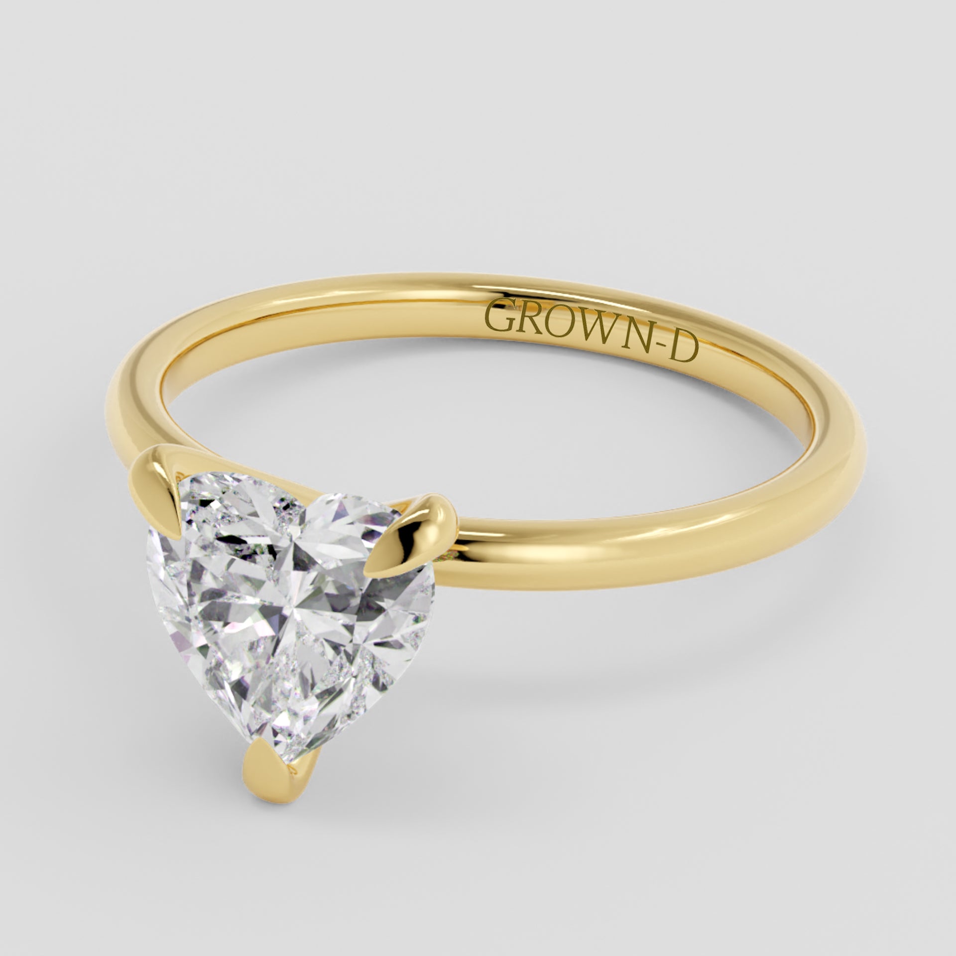 Heart Solitaire With Pavé Band – 2.5 CT