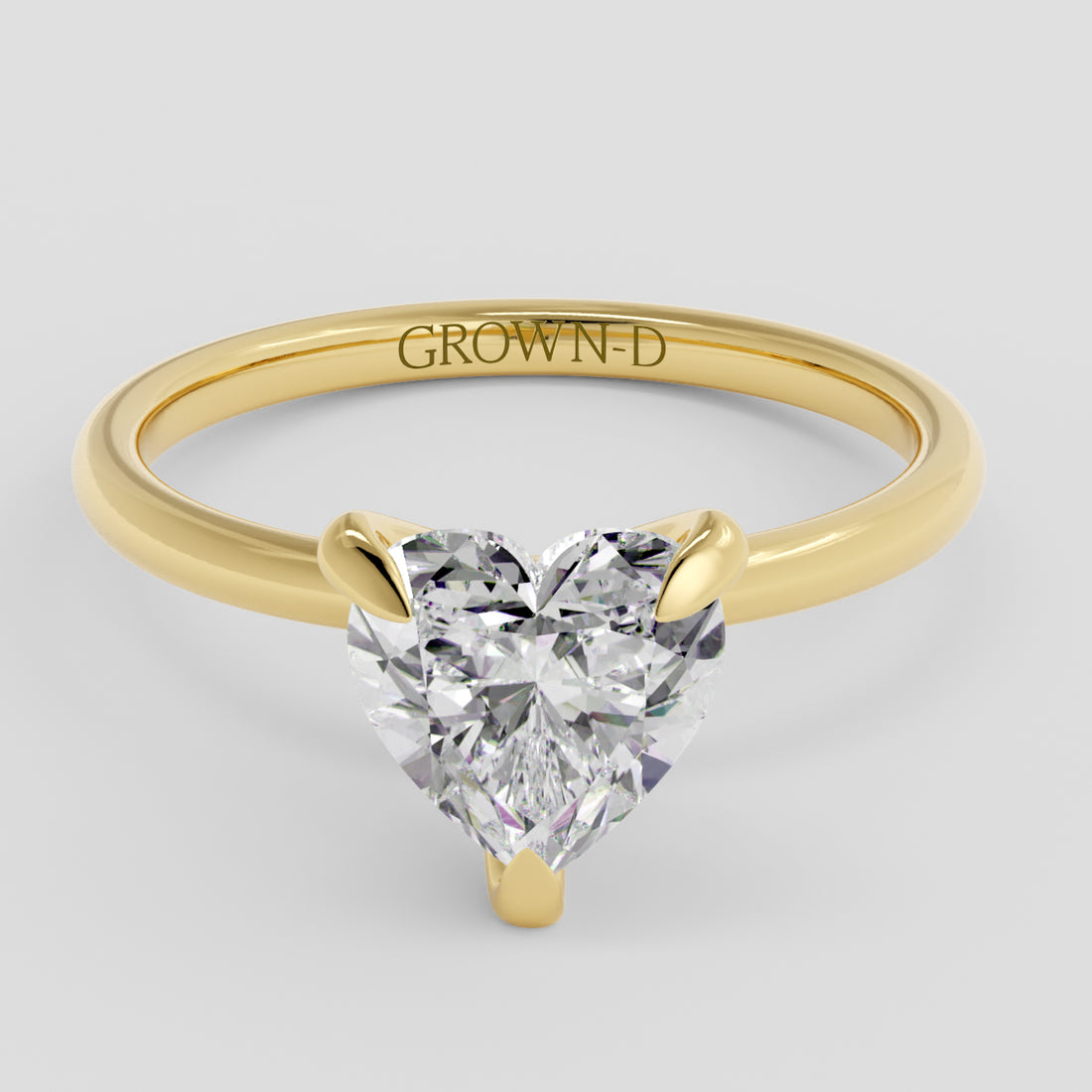 Heart Solitaire With Pavé Band – 2.5 CT