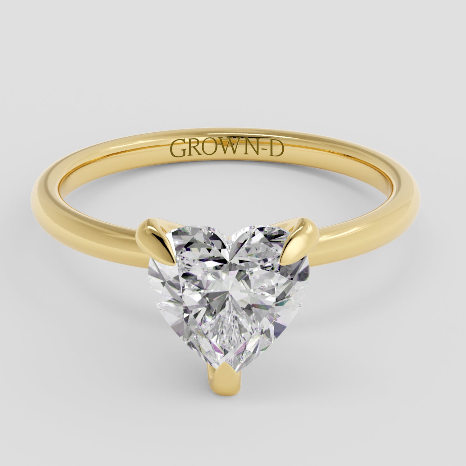 Heart Solitaire With Pavé Band – 2.5 CT