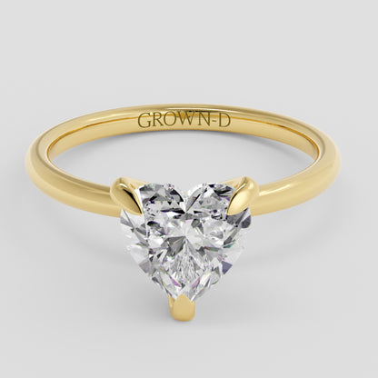 Heart Solitaire With Pavé Band – 2.5 CT