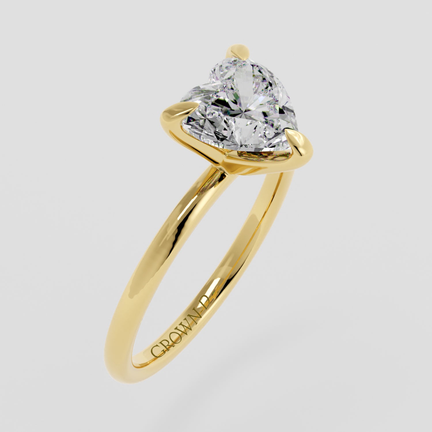 Heart Solitaire With Pavé Band – 2.5 CT