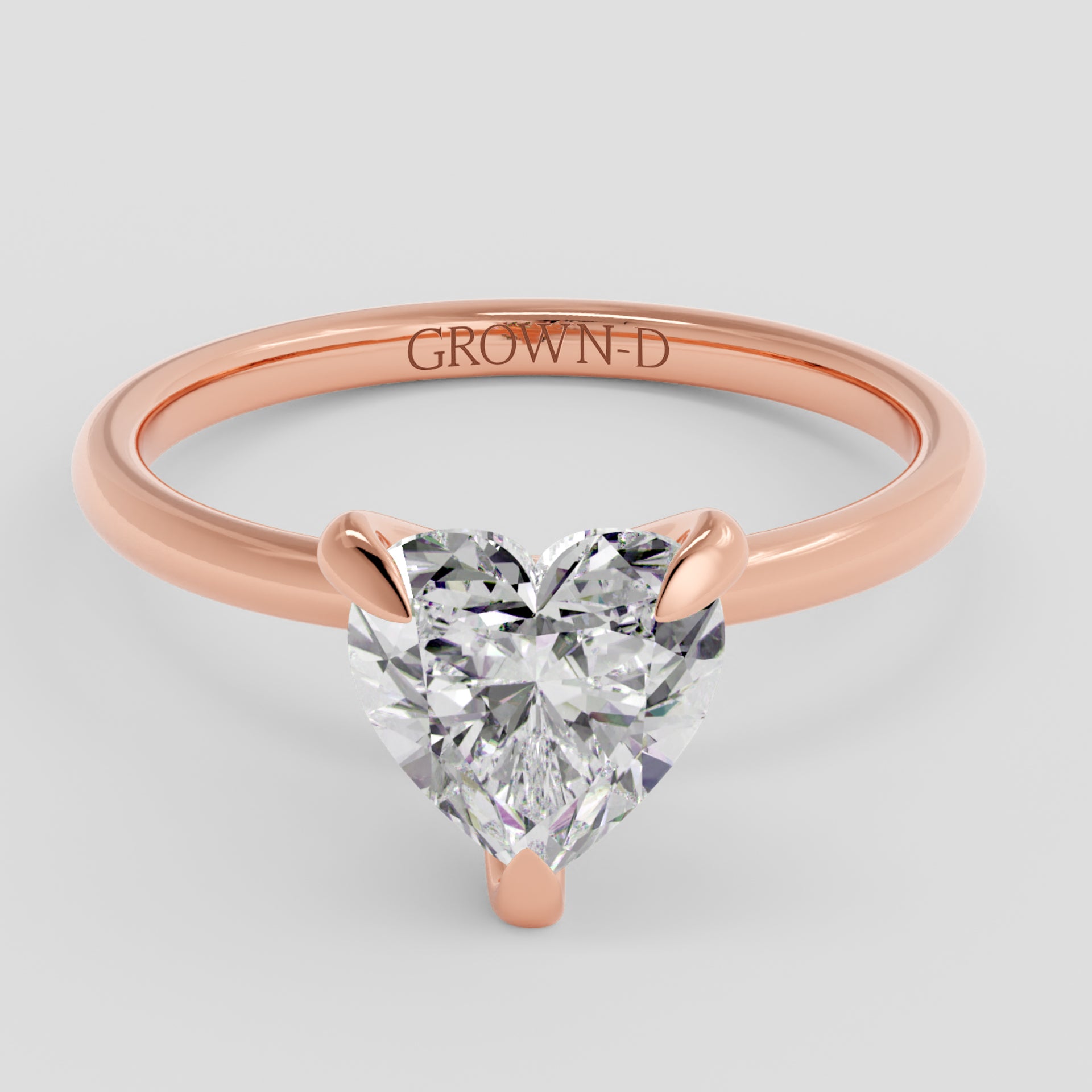Heart Solitaire With Pavé Band – 2.5 CT