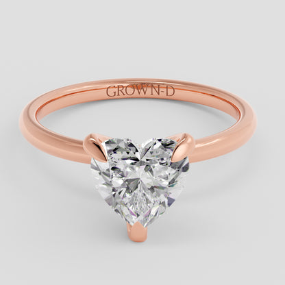 Heart Solitaire With Pavé Band – 2.5 CT