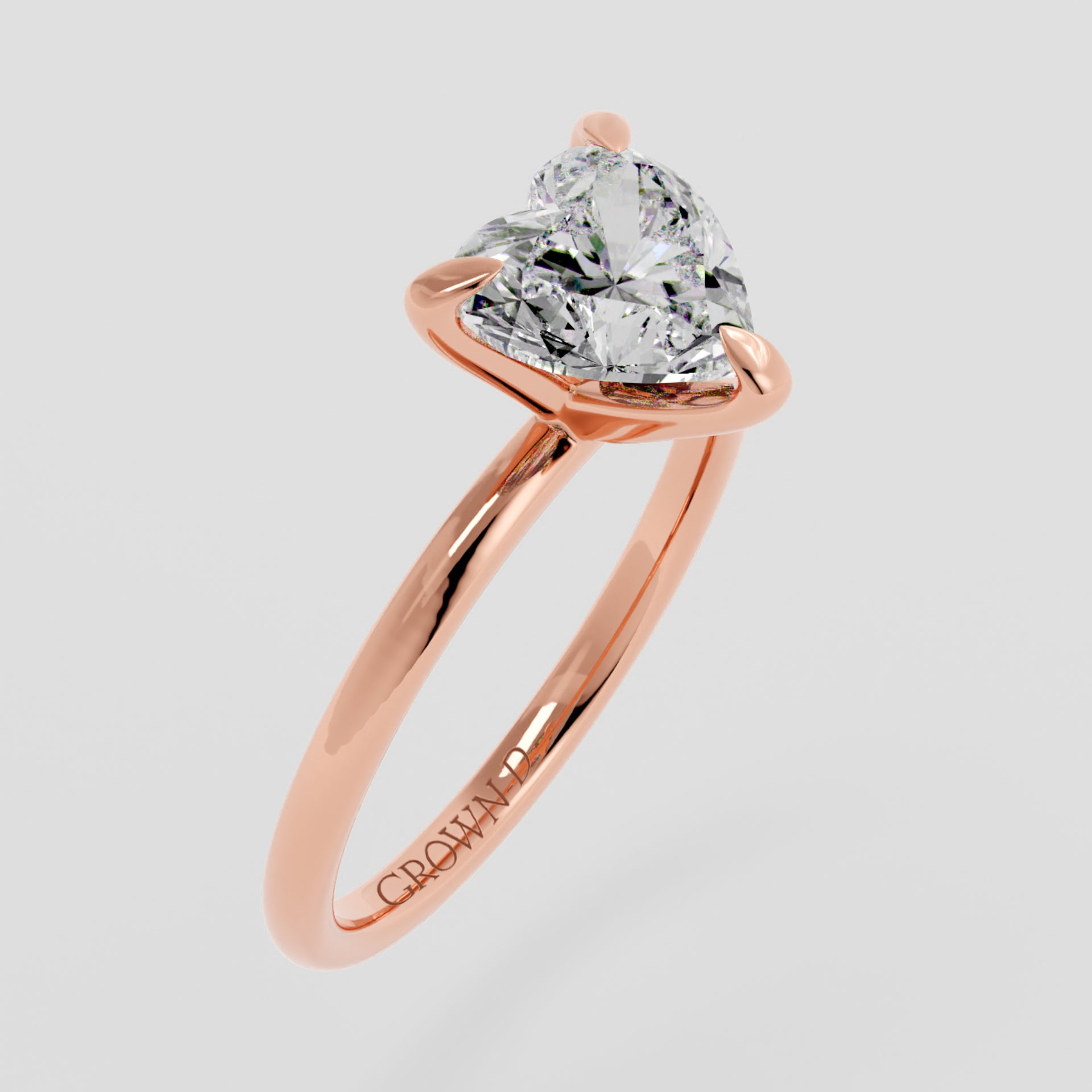 Heart Solitaire With Pavé Band – 2.5 CT