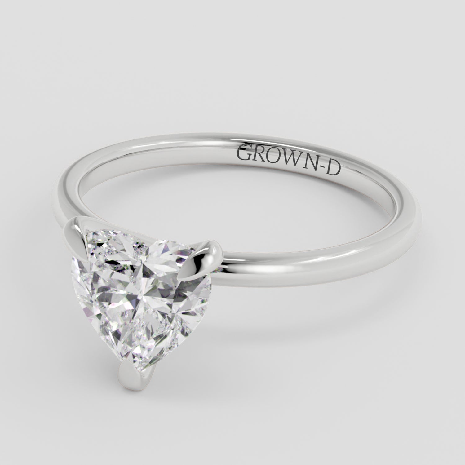 Heart Solitaire With Pavé Band – 2.5 CT