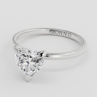 Heart Solitaire With Pavé Band – 2.5 CT
