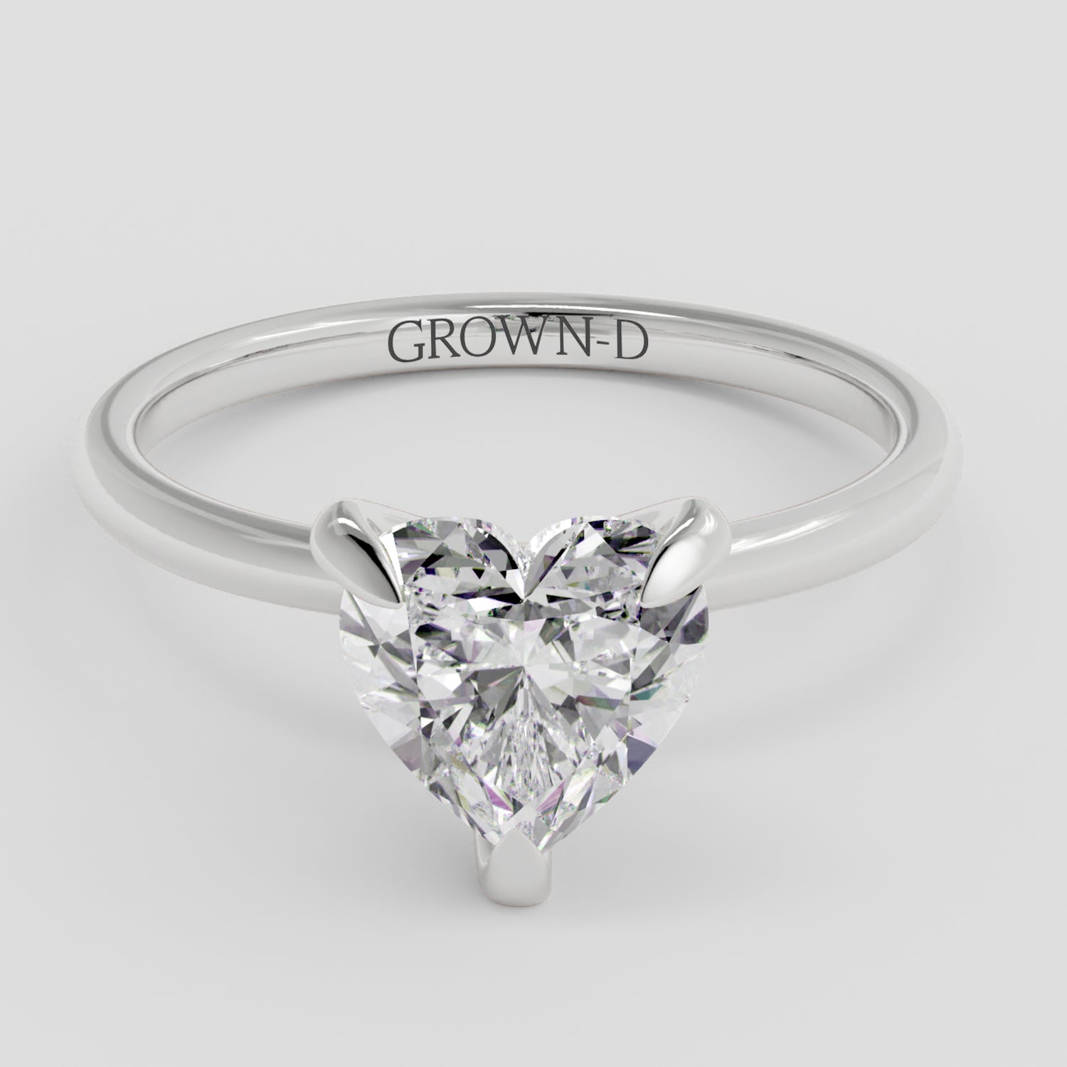 Heart Solitaire With Pavé Band – 2.5 CT
