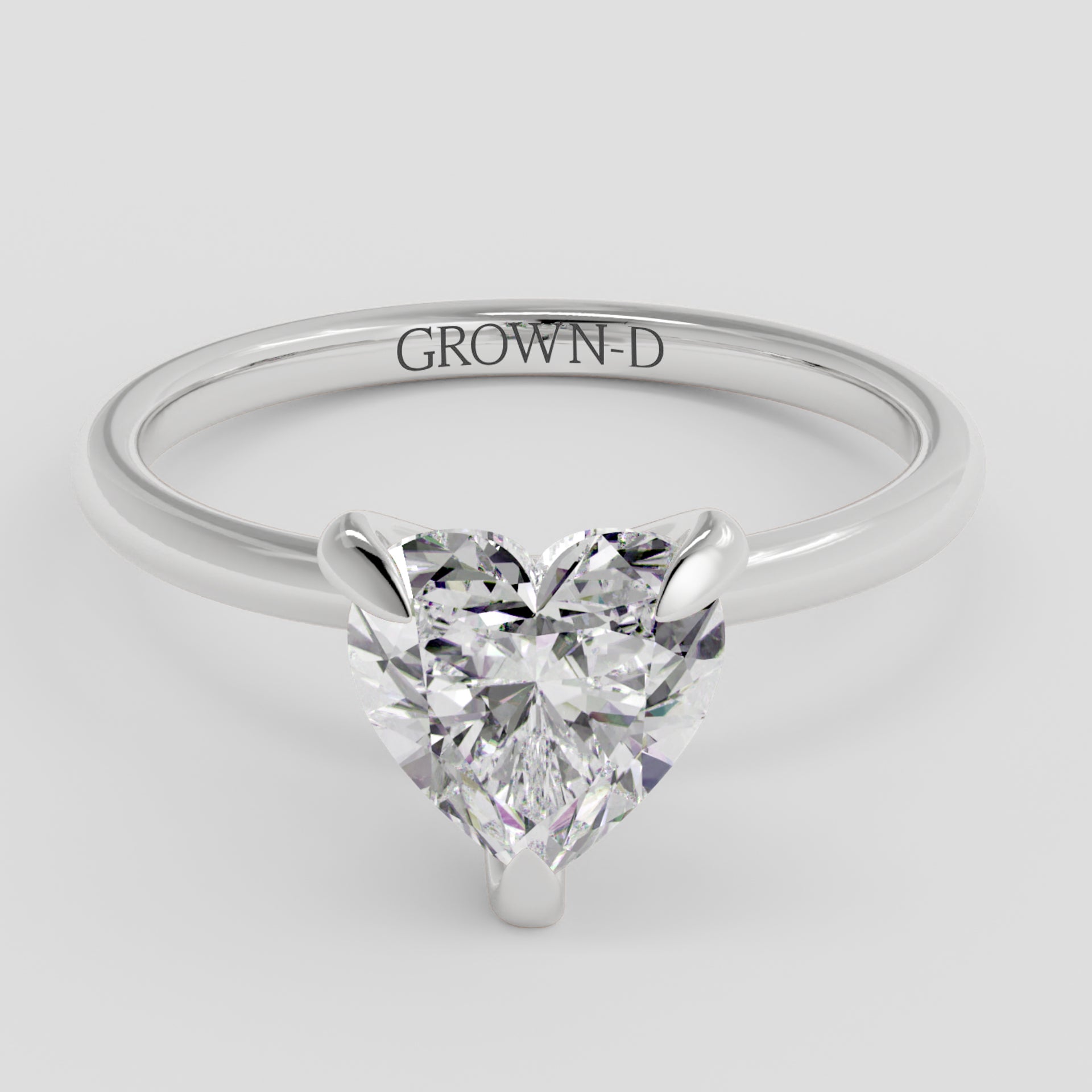 Heart Solitaire With Pavé Band – 2.5 CT