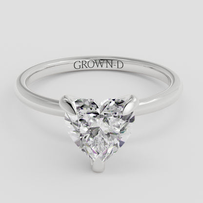 Heart Solitaire With Pavé Band – 2.5 CT