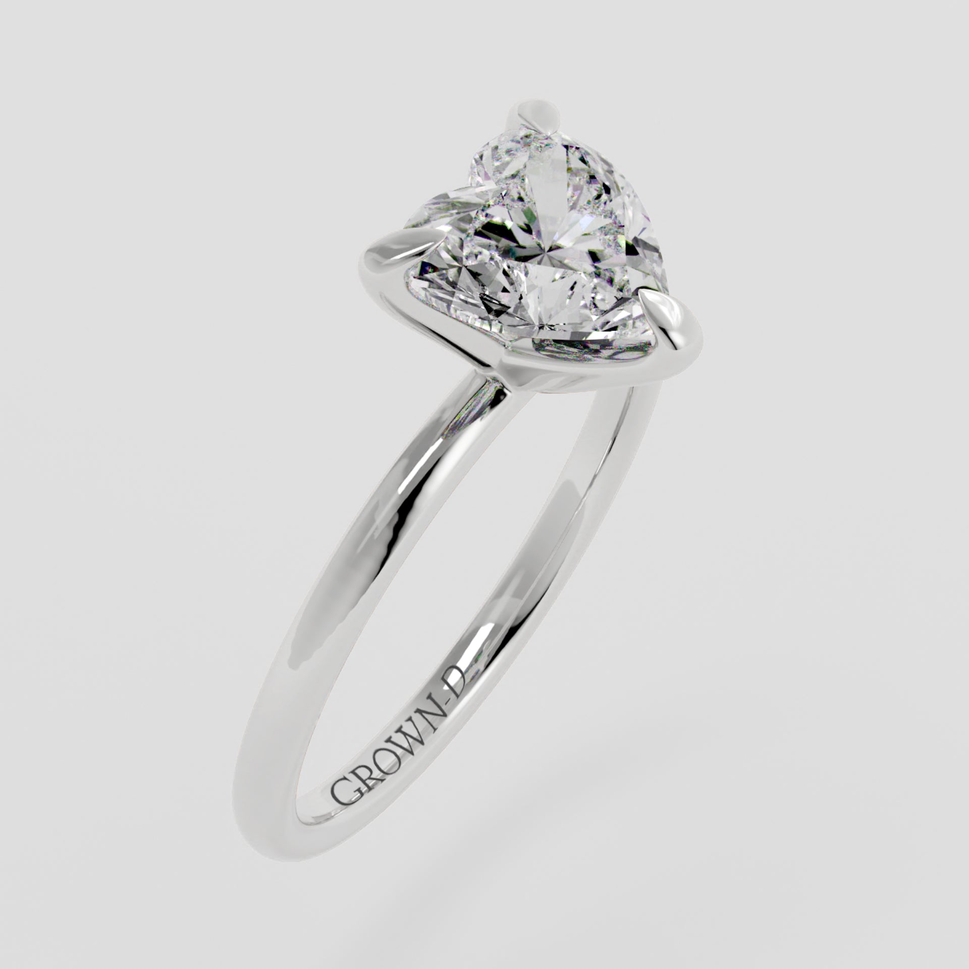 Heart Solitaire With Pavé Band – 2.5 CT