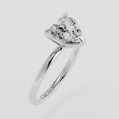Heart Solitaire With Pavé Band – 2.5 CT