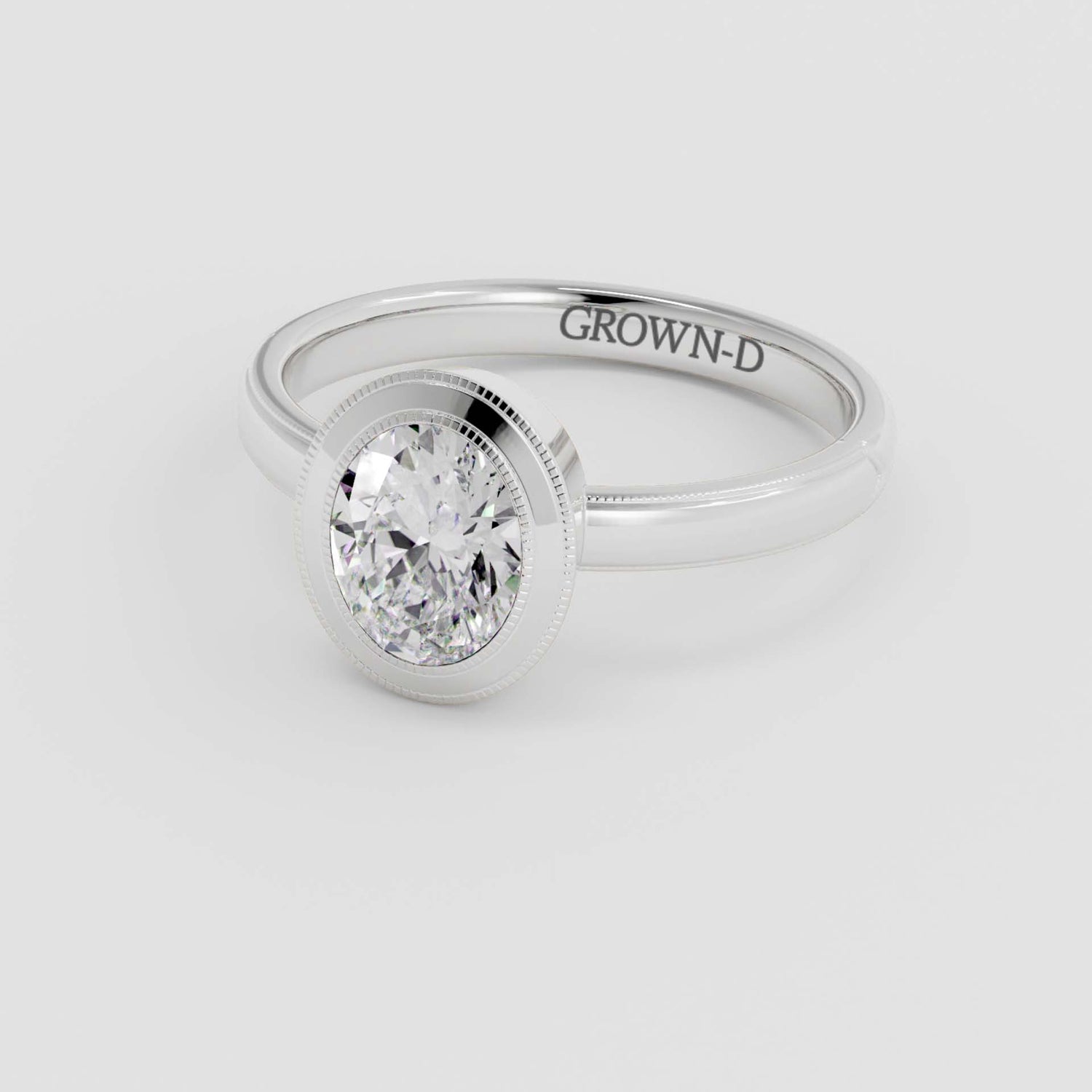 Limited Oval Bezel Setting Ring – 1 CT