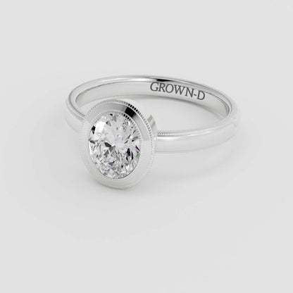 Limited Oval Bezel Setting Ring – 1 CT