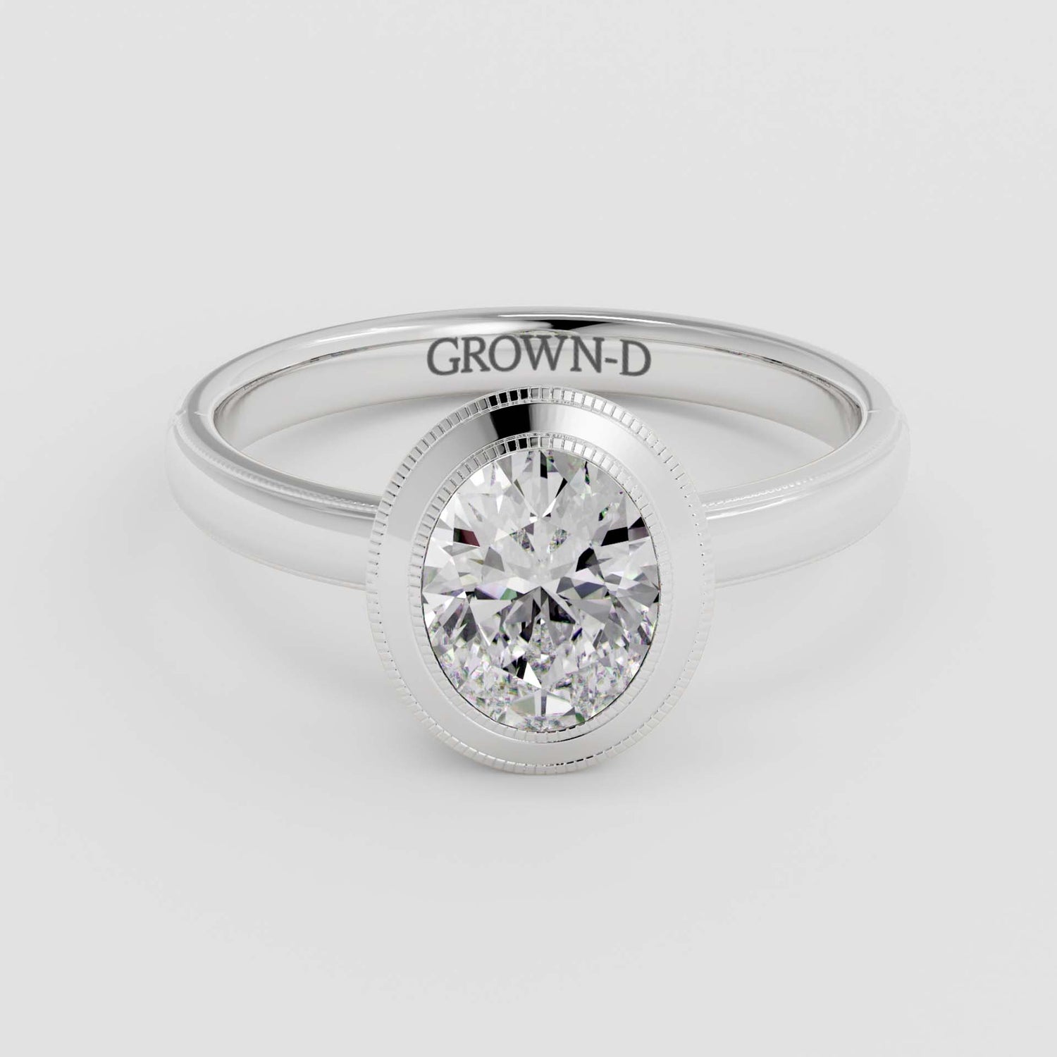 Limited Oval Bezel Setting Ring – 1 CT
